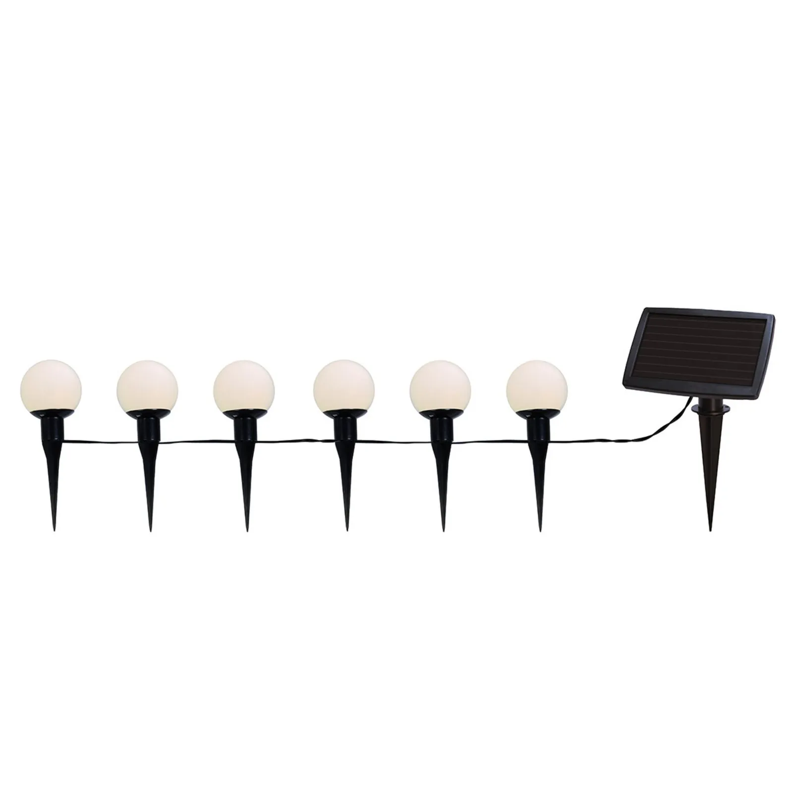 Catena luminosa solare LED con 2 globi solari