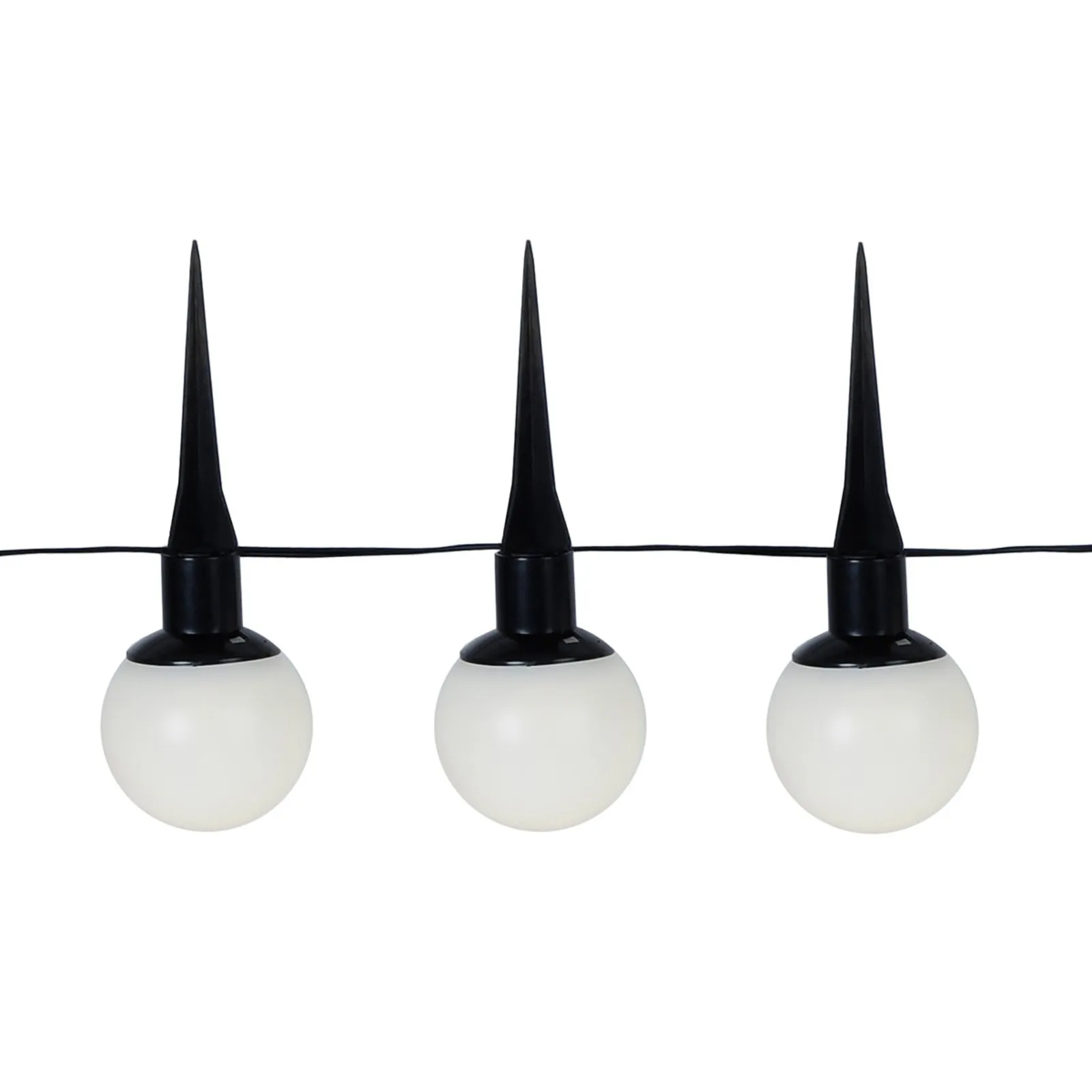 Catena luminosa solare LED con 2 globi solari