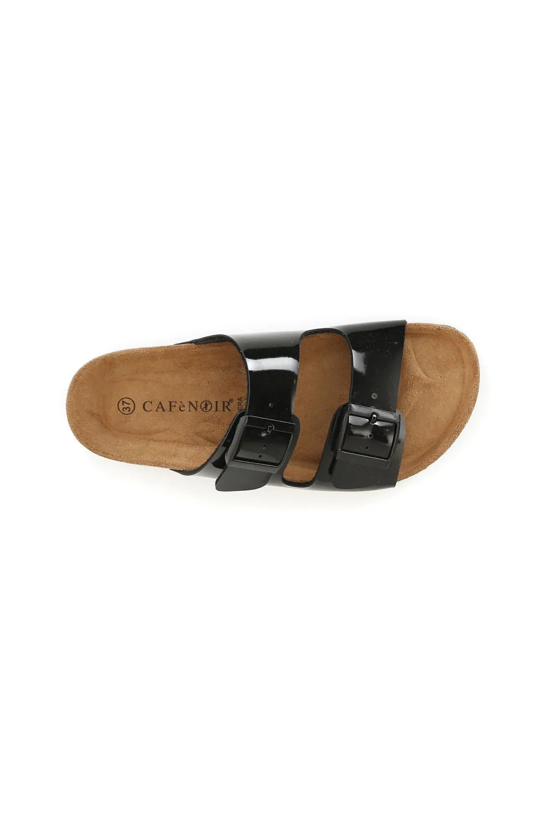 ciabatta donna in vernice nero
