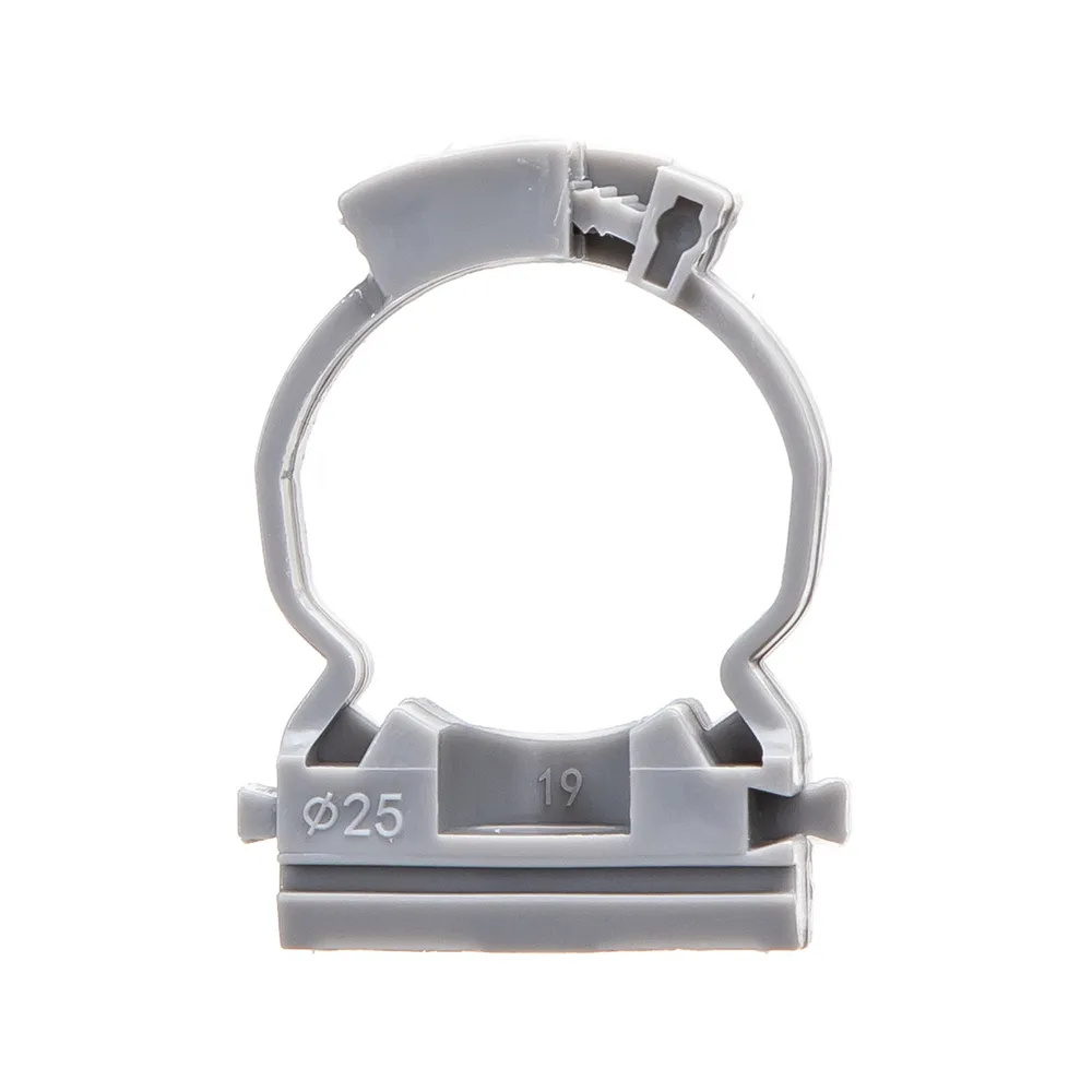 Clips fissatubo a collare per Tubo 25mm grigio 10pz Aigostar