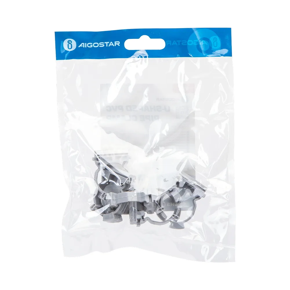Clips fissatubo a collare per Tubo 25mm grigio 10pz Aigostar