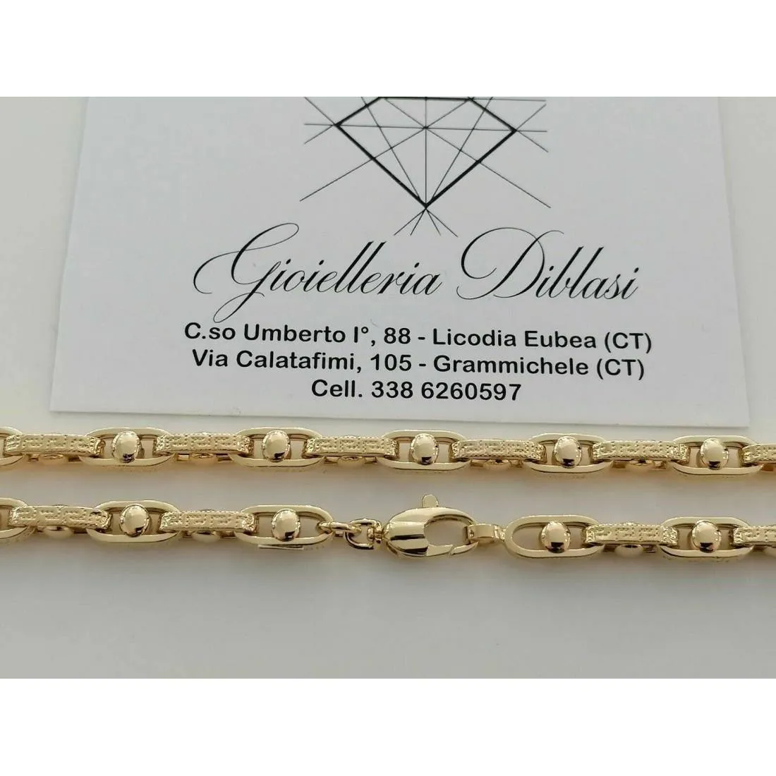 COLLANA In ORO GIALLO Uomo Donna 18 KARATI 750% COLLIER Maglia Catena Girocollo