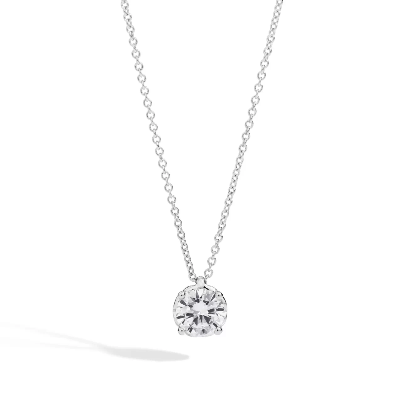 Collana Punto Luce Recarlo Anniversary in Oro Bianco e Brillante ct. 0,12