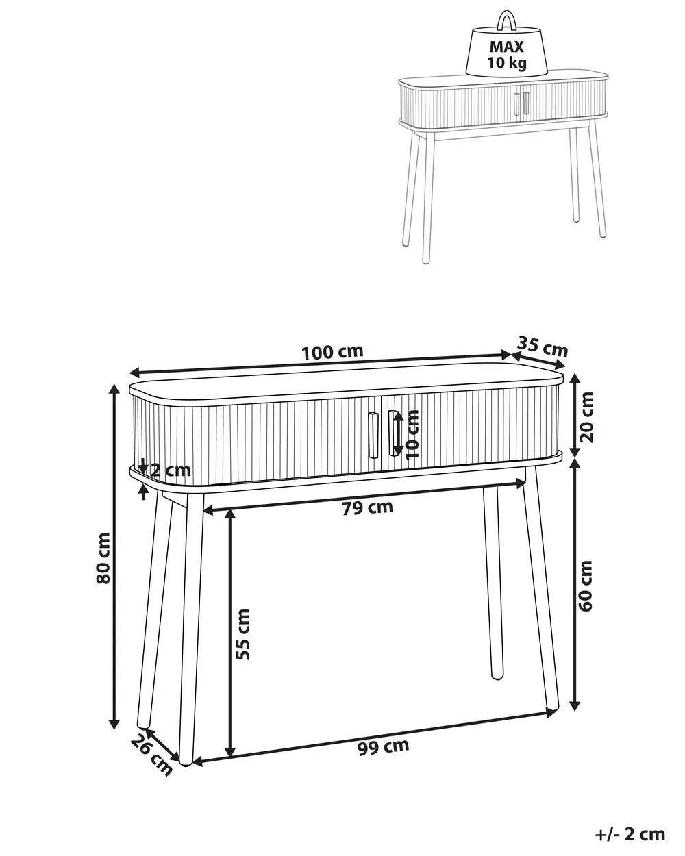 Console Table SELAH Brown