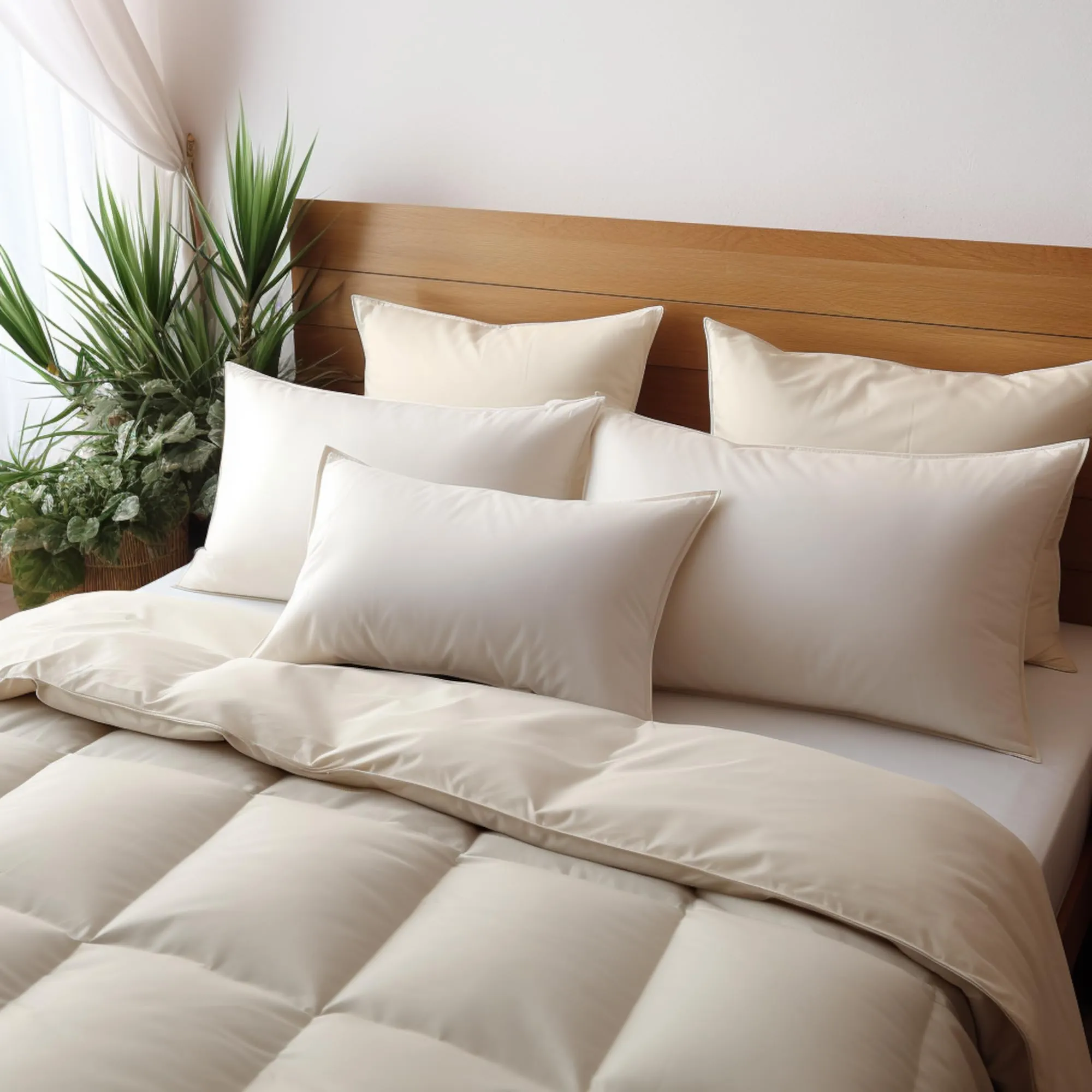 Cuscini Letto Coppia di Guanciali 50x80 Imbottitura Standard Antiacaro Anallergico Traspirante Rettangolare per Matrimoniale Sin
