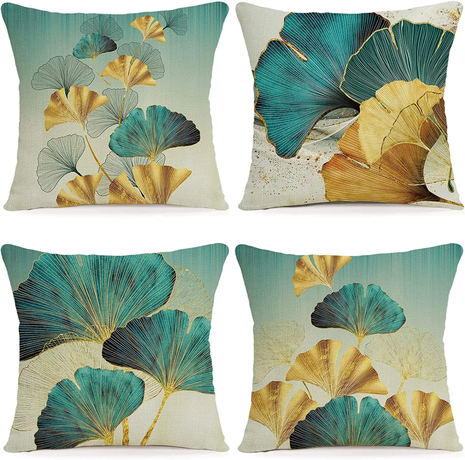 Cuscini Natalizi per Divano 4 Pack Federe Cuscini Divano 45x45 Federe Cuscini Natalizi Cotone e Lino Biancheria Cuscini per Diva