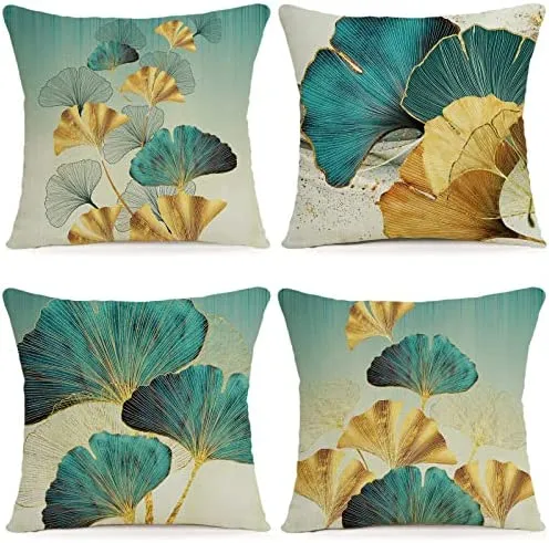 Cuscini Natalizi per Divano 4 Pack Federe Cuscini Divano 45x45 Federe Cuscini Natalizi Cotone e Lino Biancheria Cuscini per Diva