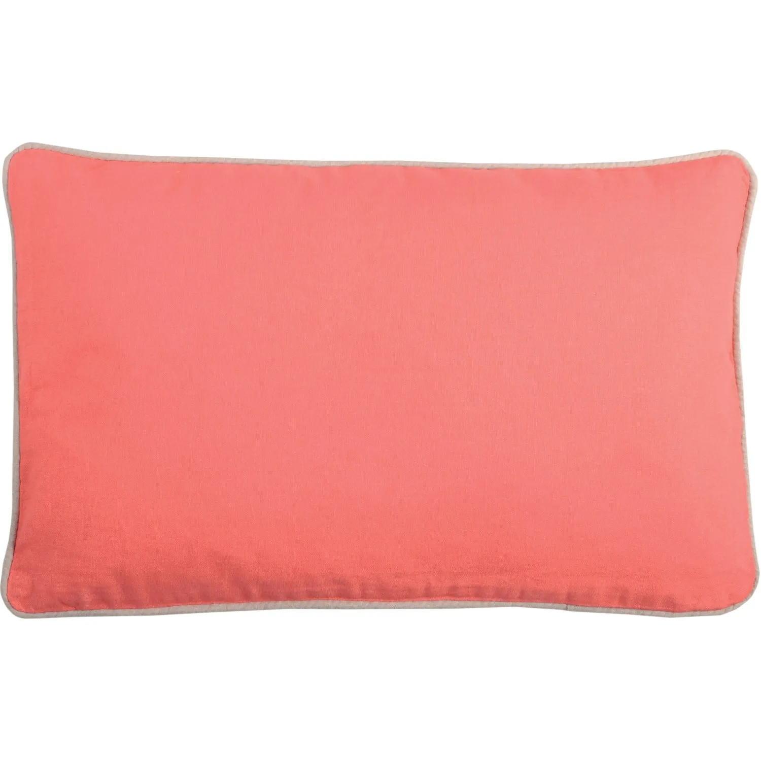 Cuscino arredo Duo rettangolare 100% cotone 30 cm x 50 cm corallo
