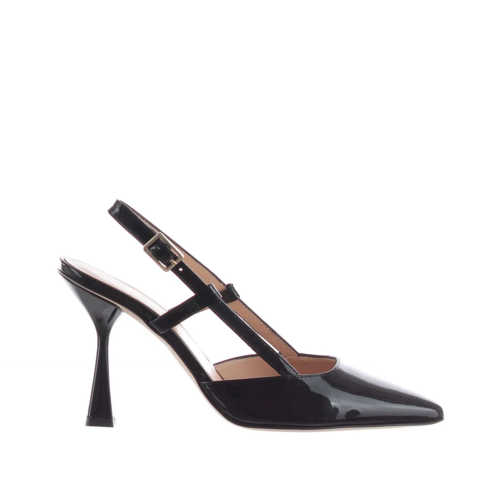 Décolleté slingback in vernice