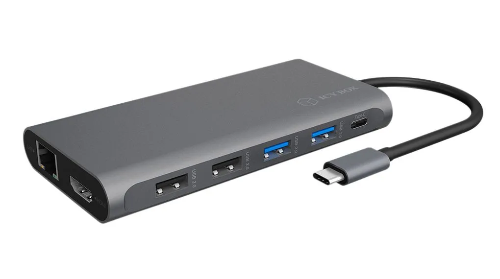 Docking station USB ICY BOX, 1 display supportato (HDMI x2), 4 porte USB A, USB C