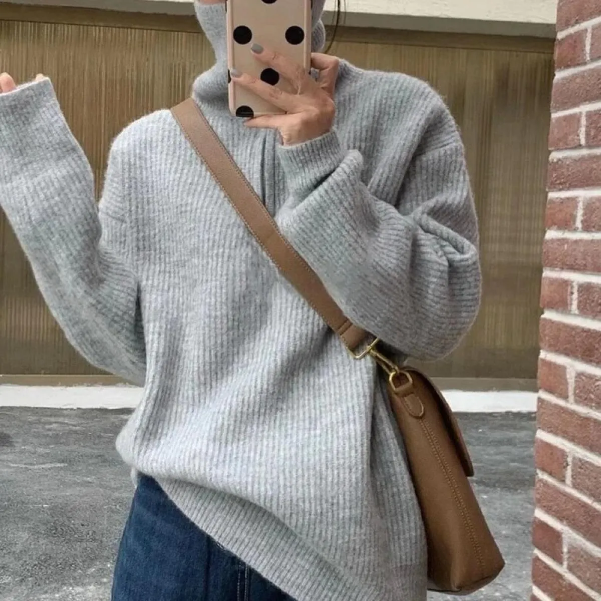 Dolcevita da donna primavera sciolto fuori 2023 nuovi maglioni pullover pullover