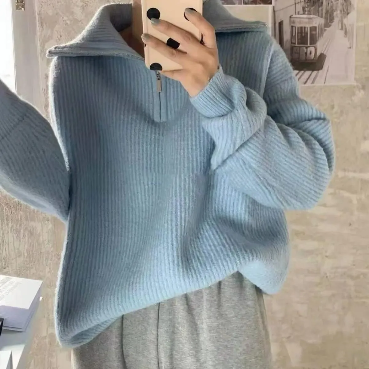 Dolcevita da donna primavera sciolto fuori 2023 nuovi maglioni pullover pullover
