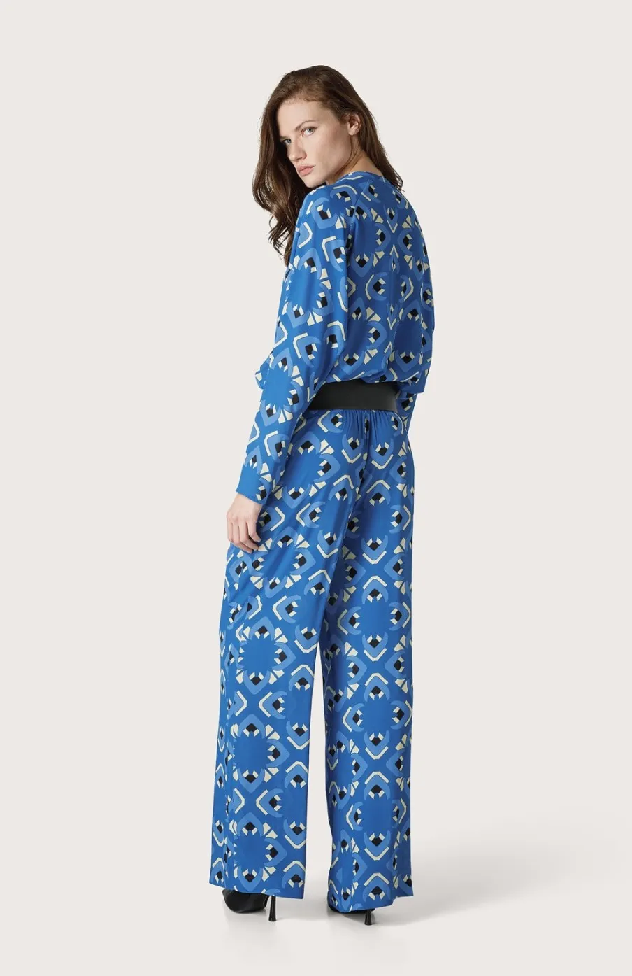 Donna Seventy Venezia  | Pantalone Palazzo Con Stampa Caleidoscopio