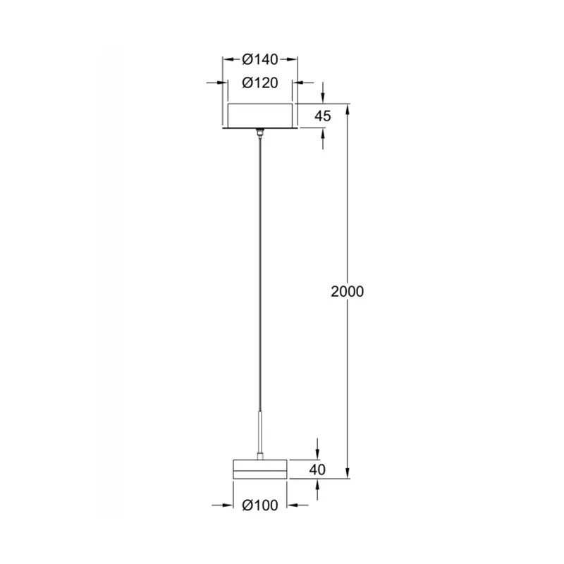 Dunk lampada a sospensione struttura in metallo e metacrilato Led 8W 3000K