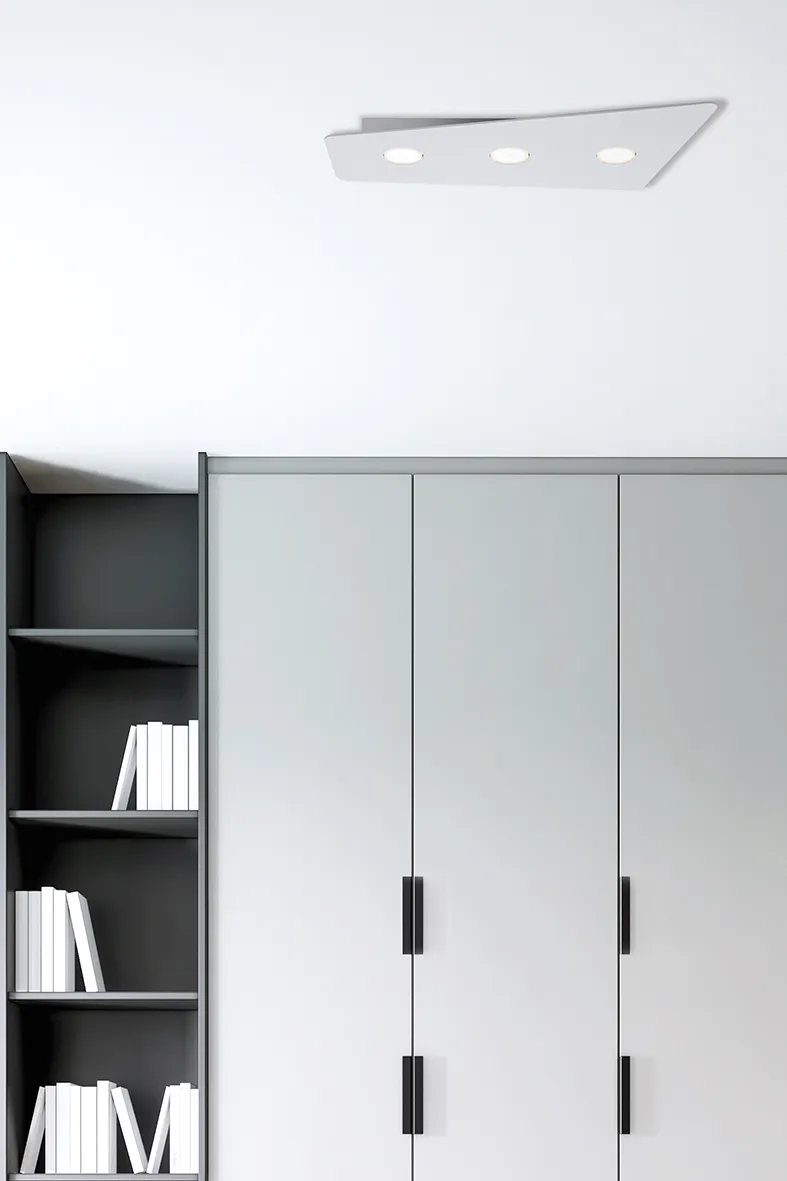 EDGE – PLAFONIERA IN  PMMA BIANCO 2 GX53