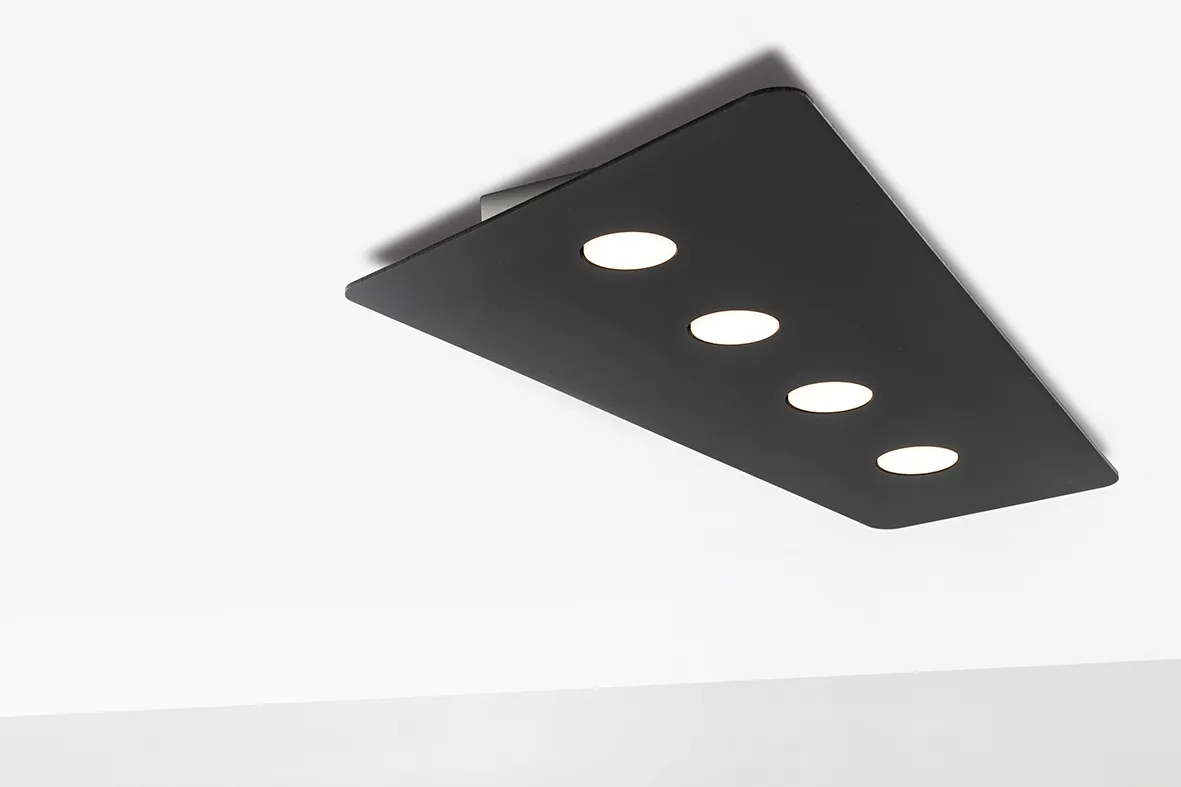 EDGE – PLAFONIERA IN  PMMA BIANCO 2 GX53