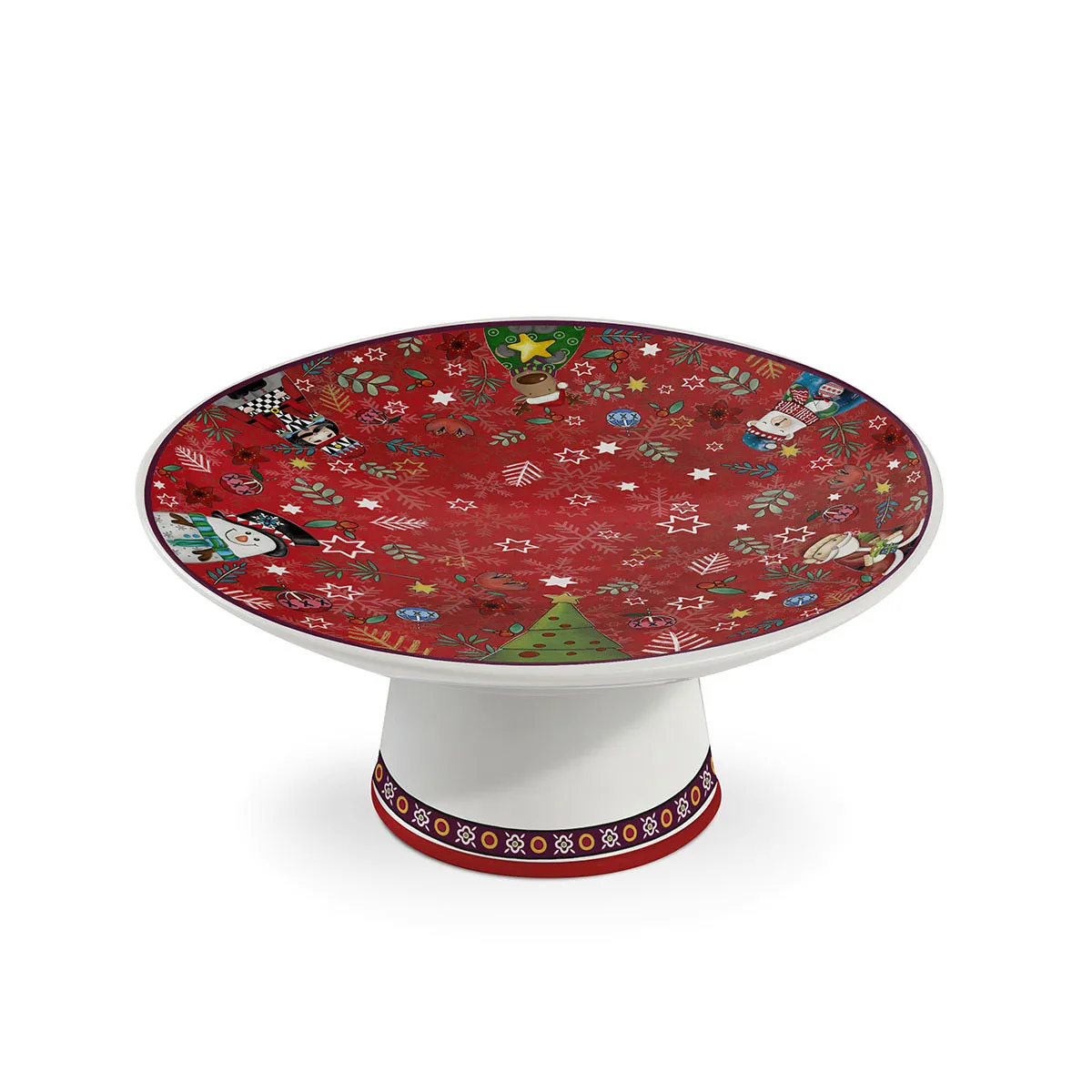 Egan  Alzatina piccola in ceramica con decorazione Natalizia