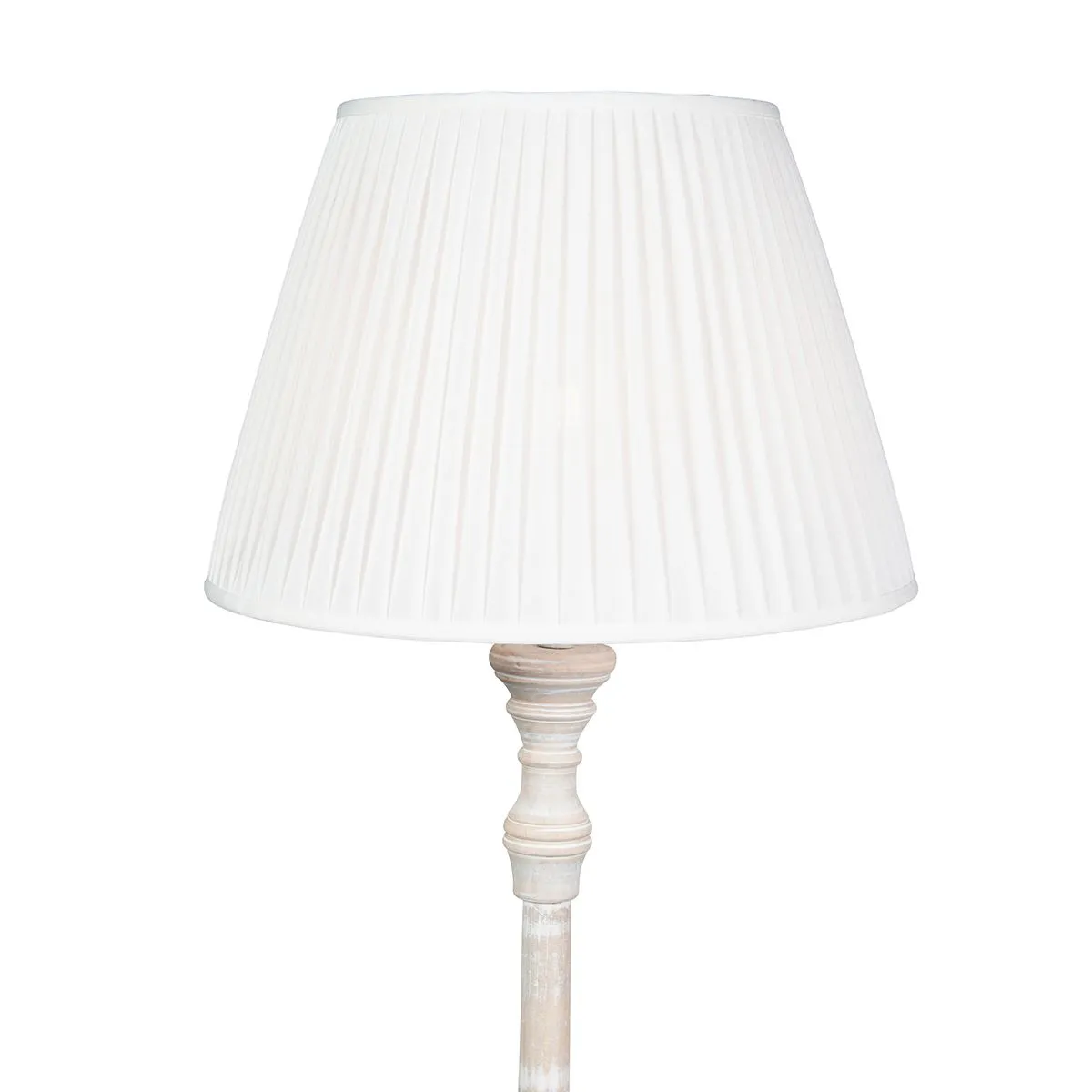 Elegante lampada da terra grigia con paralume plissettato bianco incluso Wifi A60 - Classico