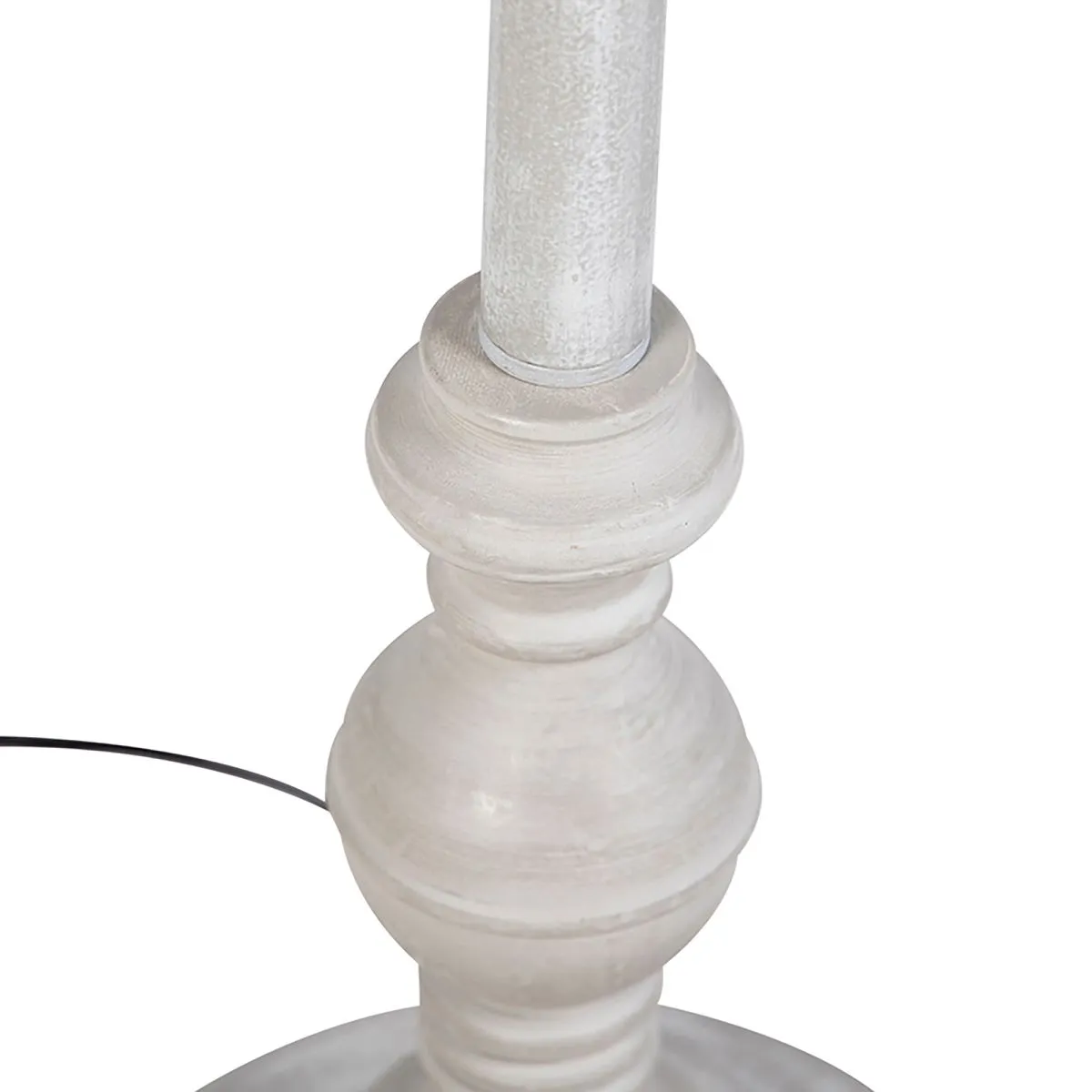 Elegante lampada da terra grigia con paralume plissettato bianco incluso Wifi A60 - Classico