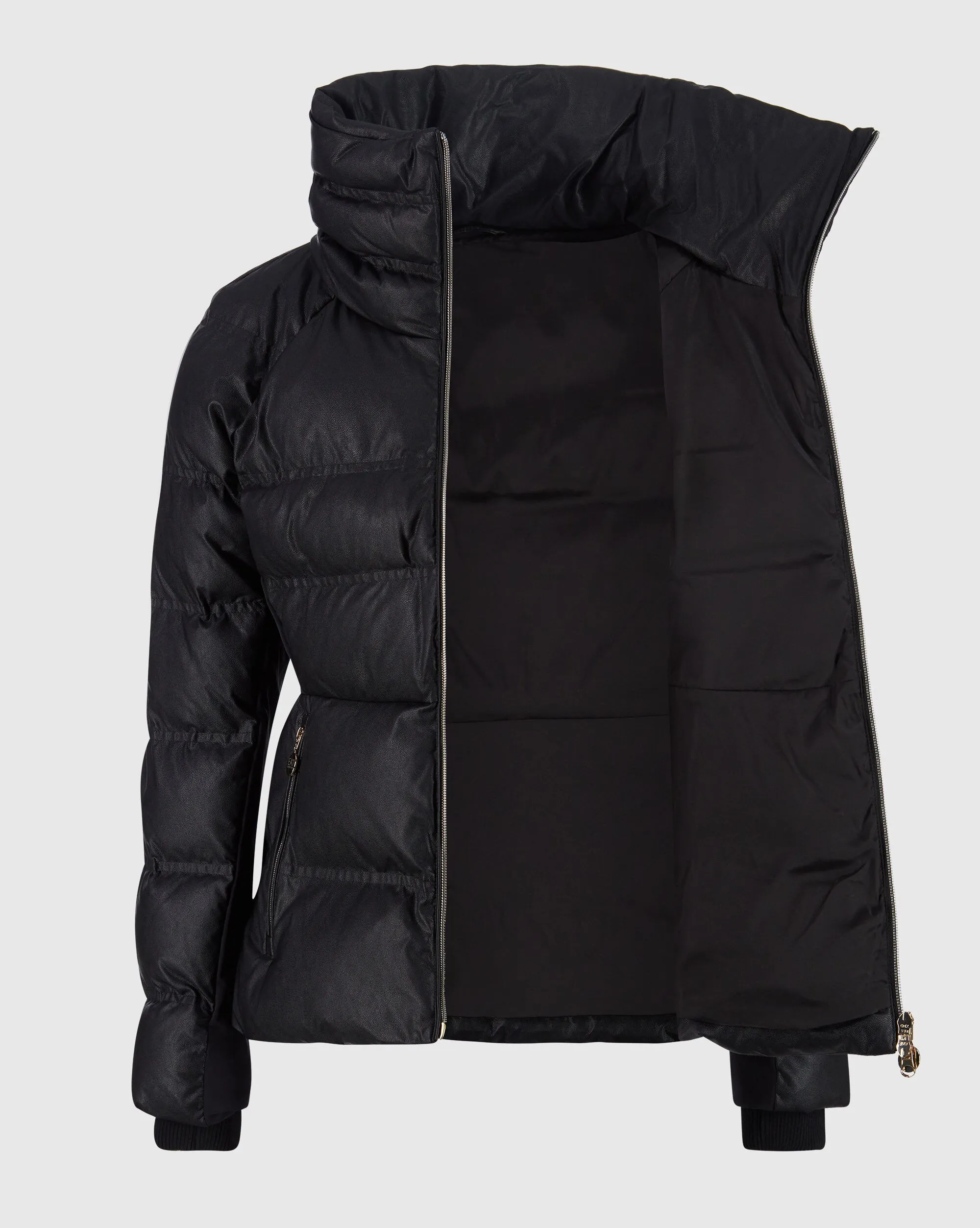 Emporio Armani EA7 Giacca imbottita Winter Mix in misto viscosa Nero Donna