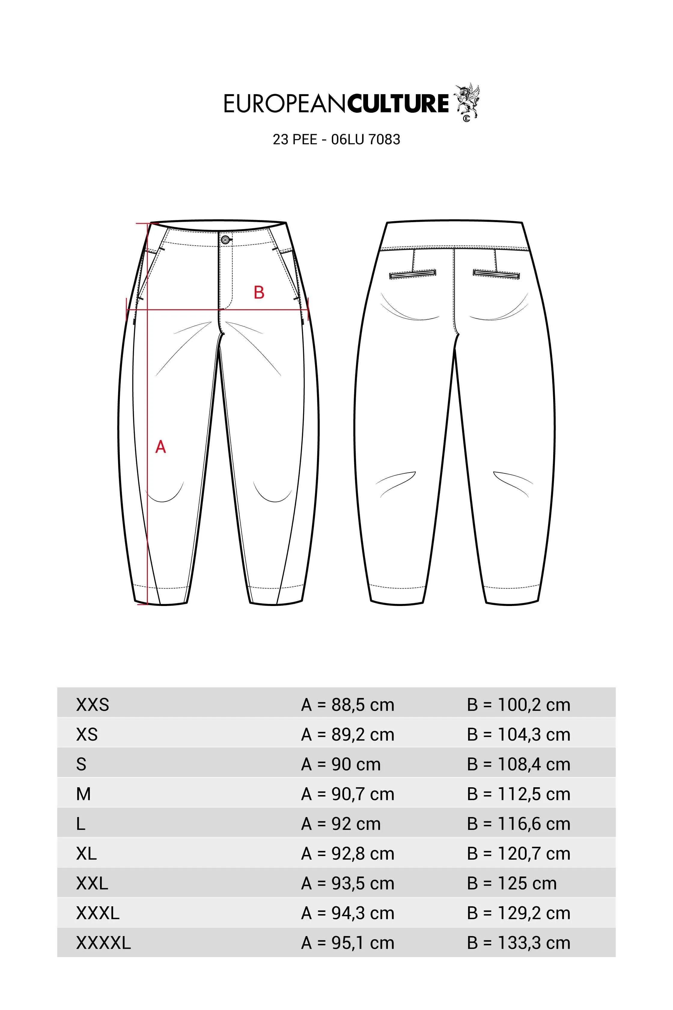 European Culture  ---------    ------------Pantaloni Cropped Morbidi 06LU 7083