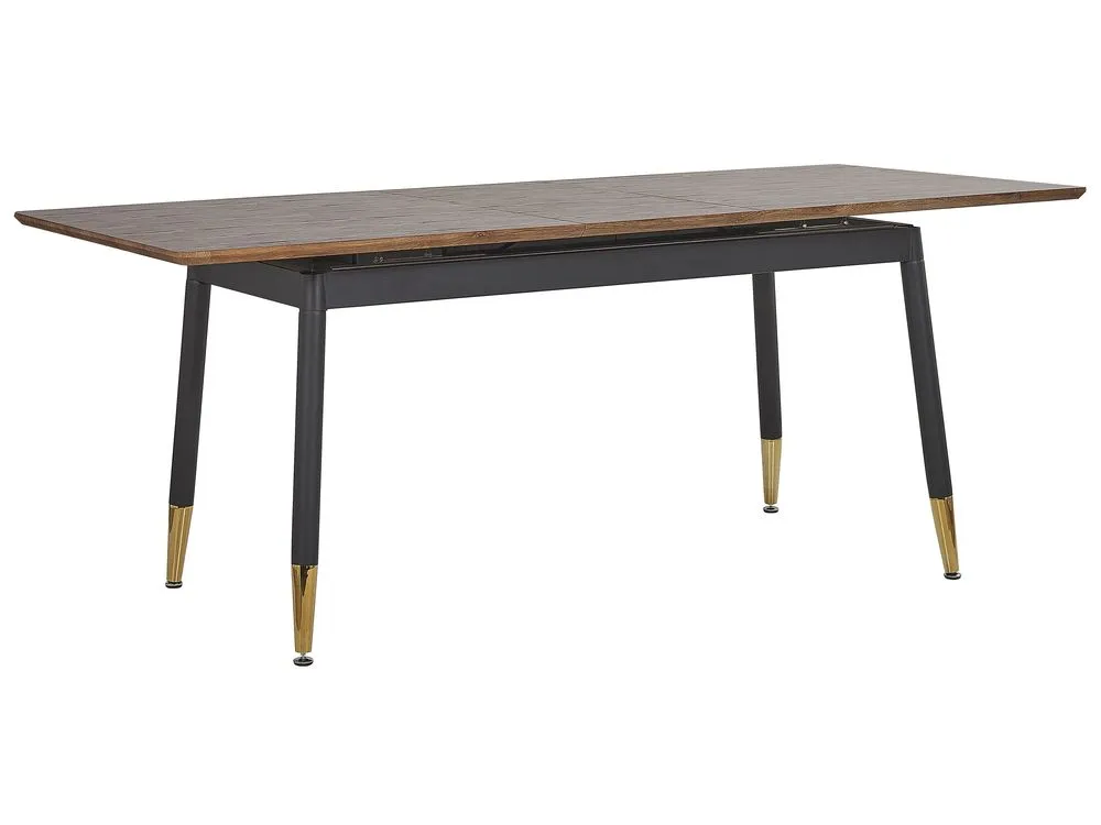 Extending Dining Table CALIFORNIA Dark Brown 160/200 cm 90 cm