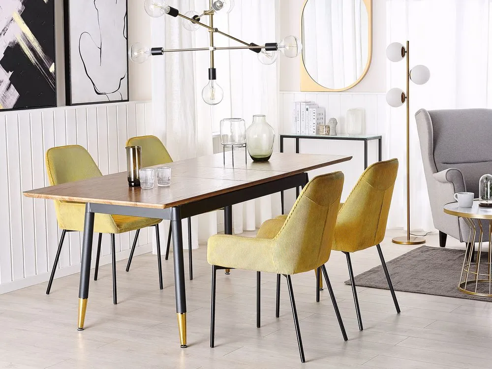 Extending Dining Table CALIFORNIA Dark Brown 160/200 cm 90 cm