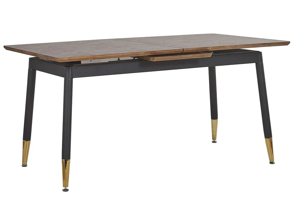 Extending Dining Table CALIFORNIA Dark Brown 160/200 cm 90 cm