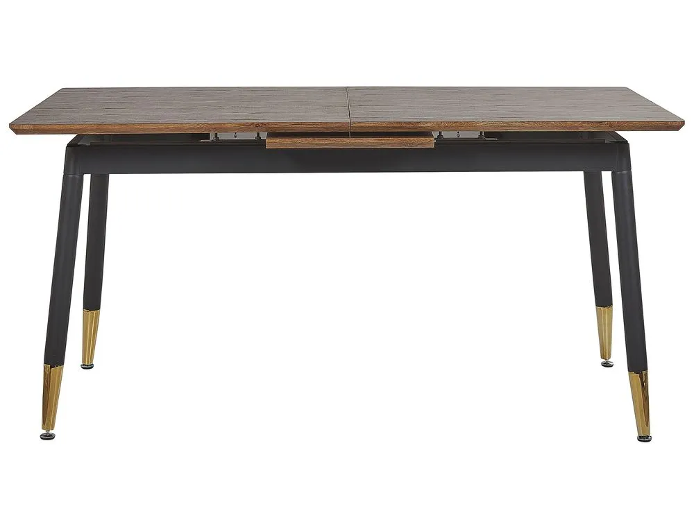 Extending Dining Table CALIFORNIA Dark Brown 160/200 cm 90 cm
