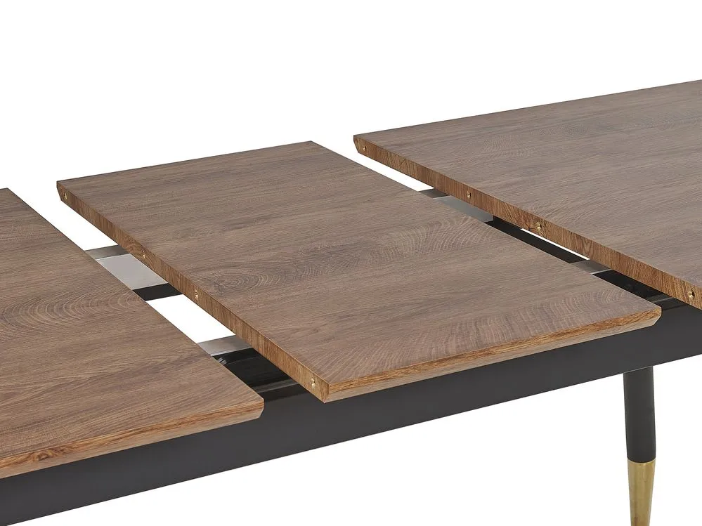 Extending Dining Table CALIFORNIA Dark Brown 160/200 cm 90 cm