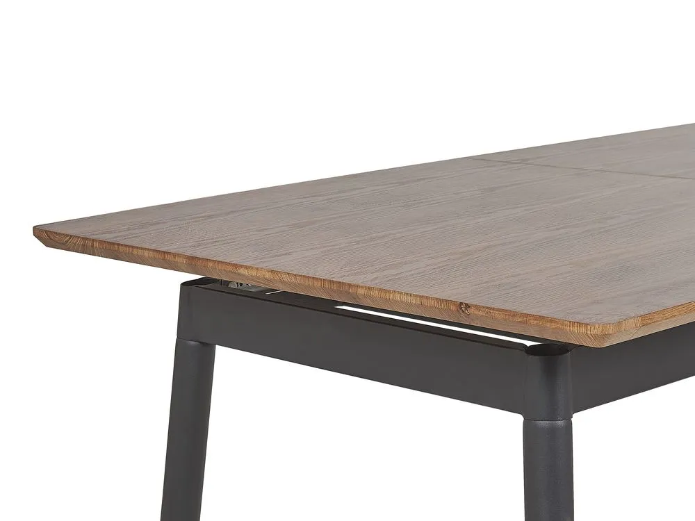 Extending Dining Table CALIFORNIA Dark Brown 160/200 cm 90 cm
