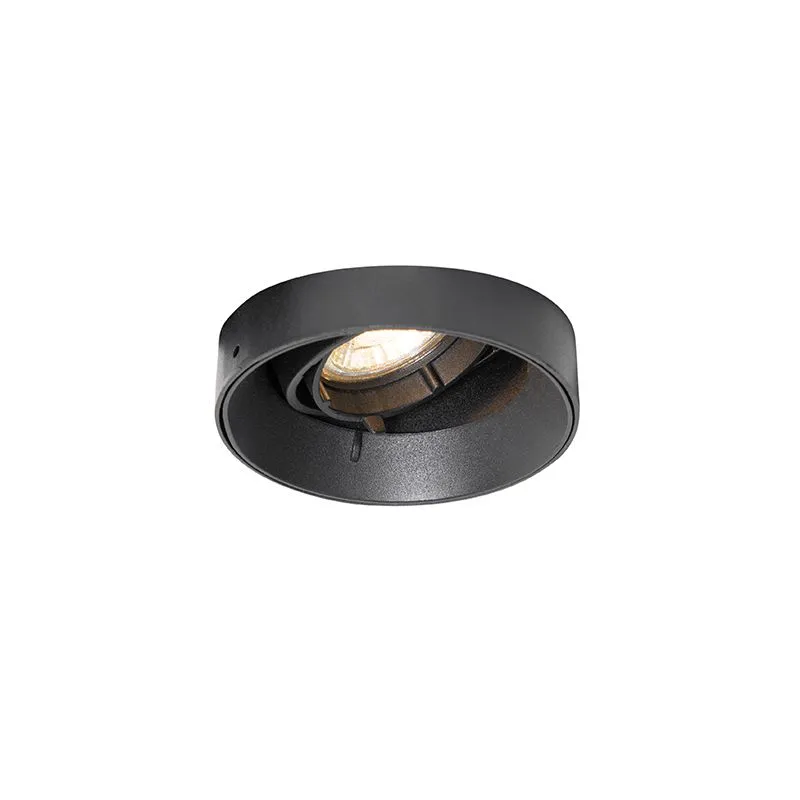 Faretto da incasso moderno nero GU10 tondo trimless - Oneon