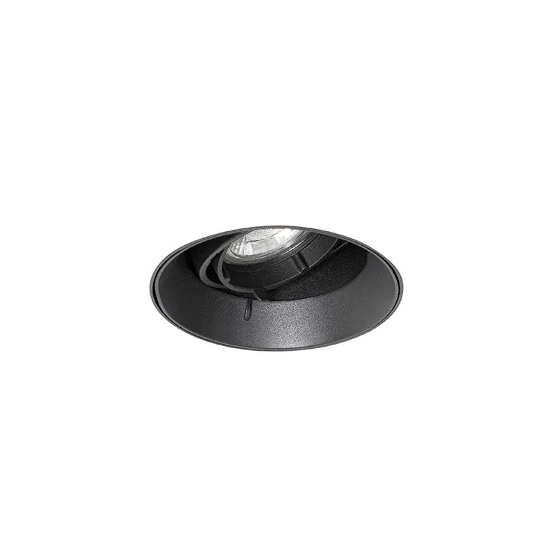 Faretto da incasso moderno nero GU10 tondo trimless - Oneon