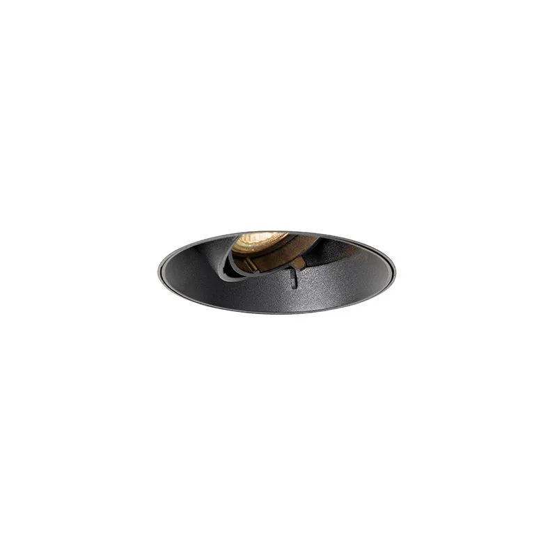 Faretto da incasso moderno nero GU10 tondo trimless - Oneon