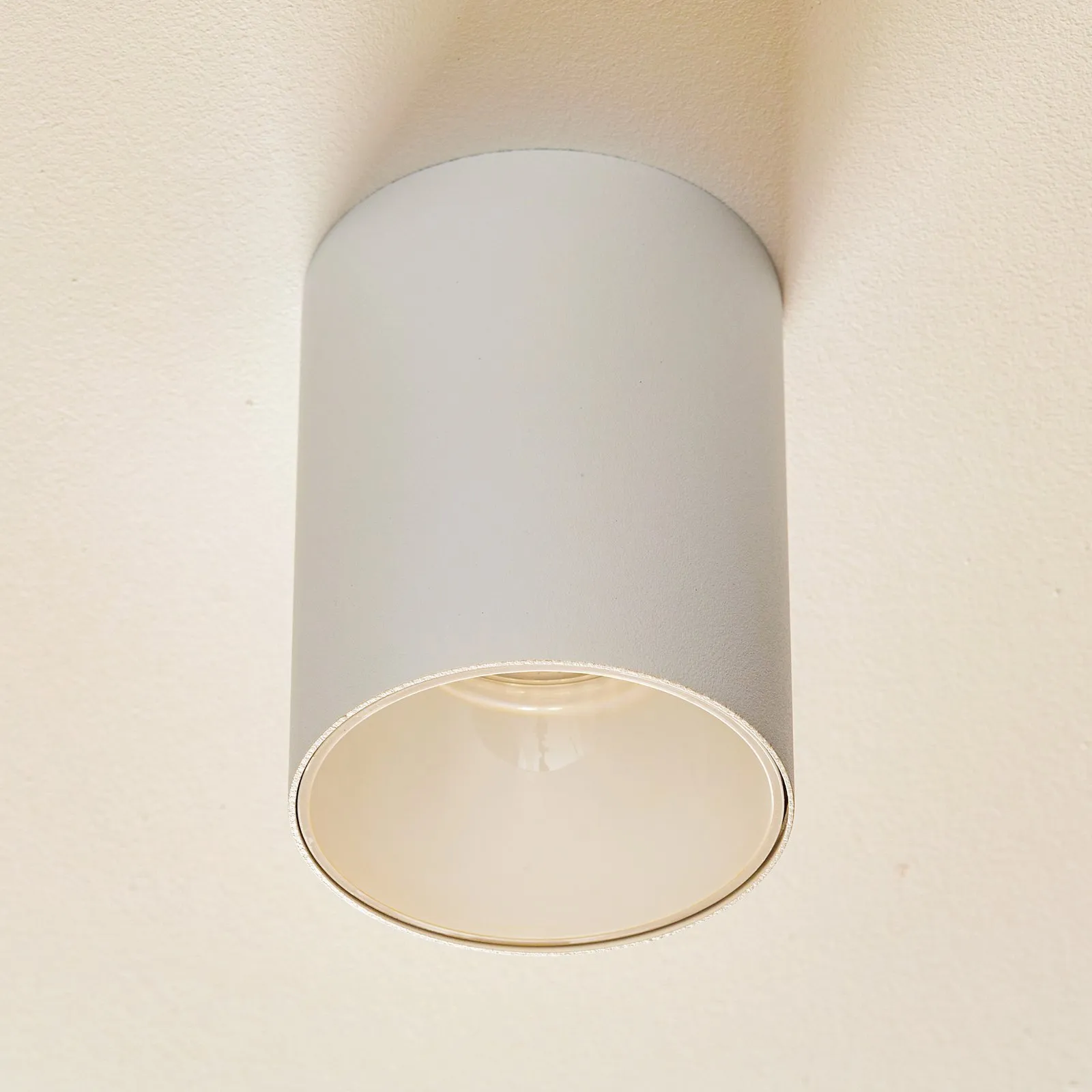 Faretto da soffitto Eye Tone a forma di cilindro, bianco