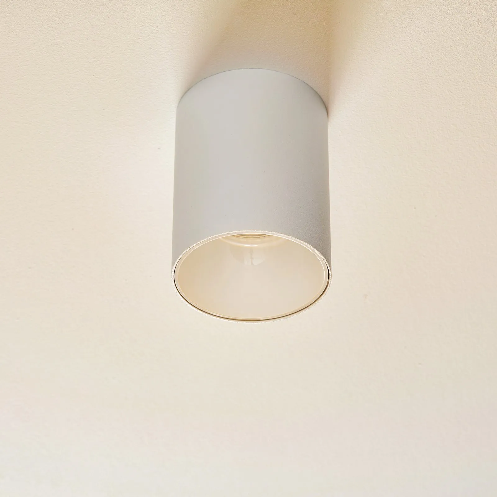 Faretto da soffitto Eye Tone a forma di cilindro, bianco