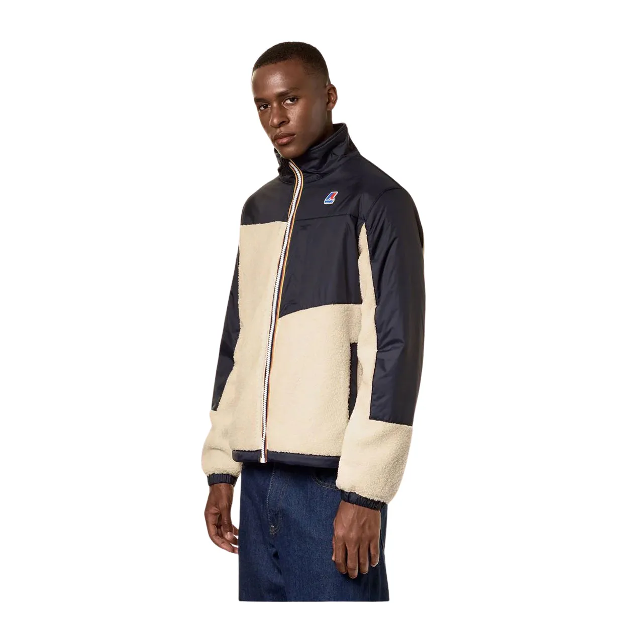 Felpa Unisex K-Way Le Vrai 3.0 Nersev Orsetto Blu / Bianco