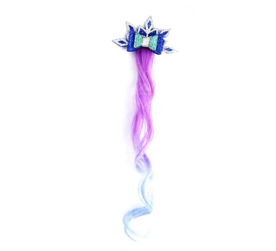 Filo con fiocco principessa ghiaccio lilla e blu