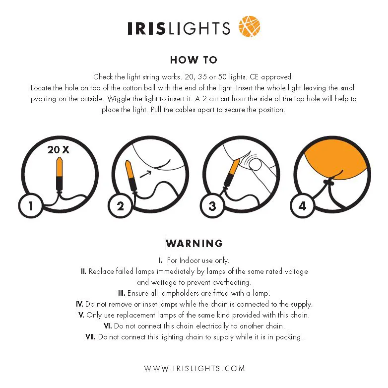 Filo di luci Irislights Brownie.jp{font-size:18px}20 sfere