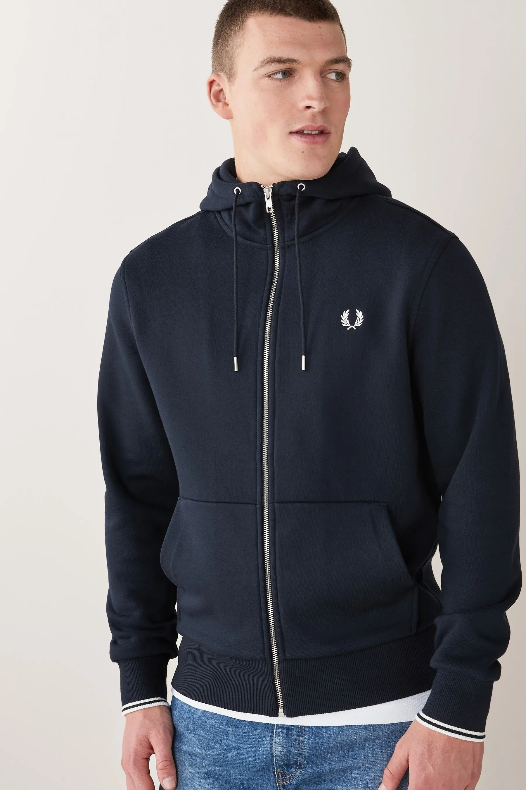 Fred Perry - Felpa con cappuccio e zip