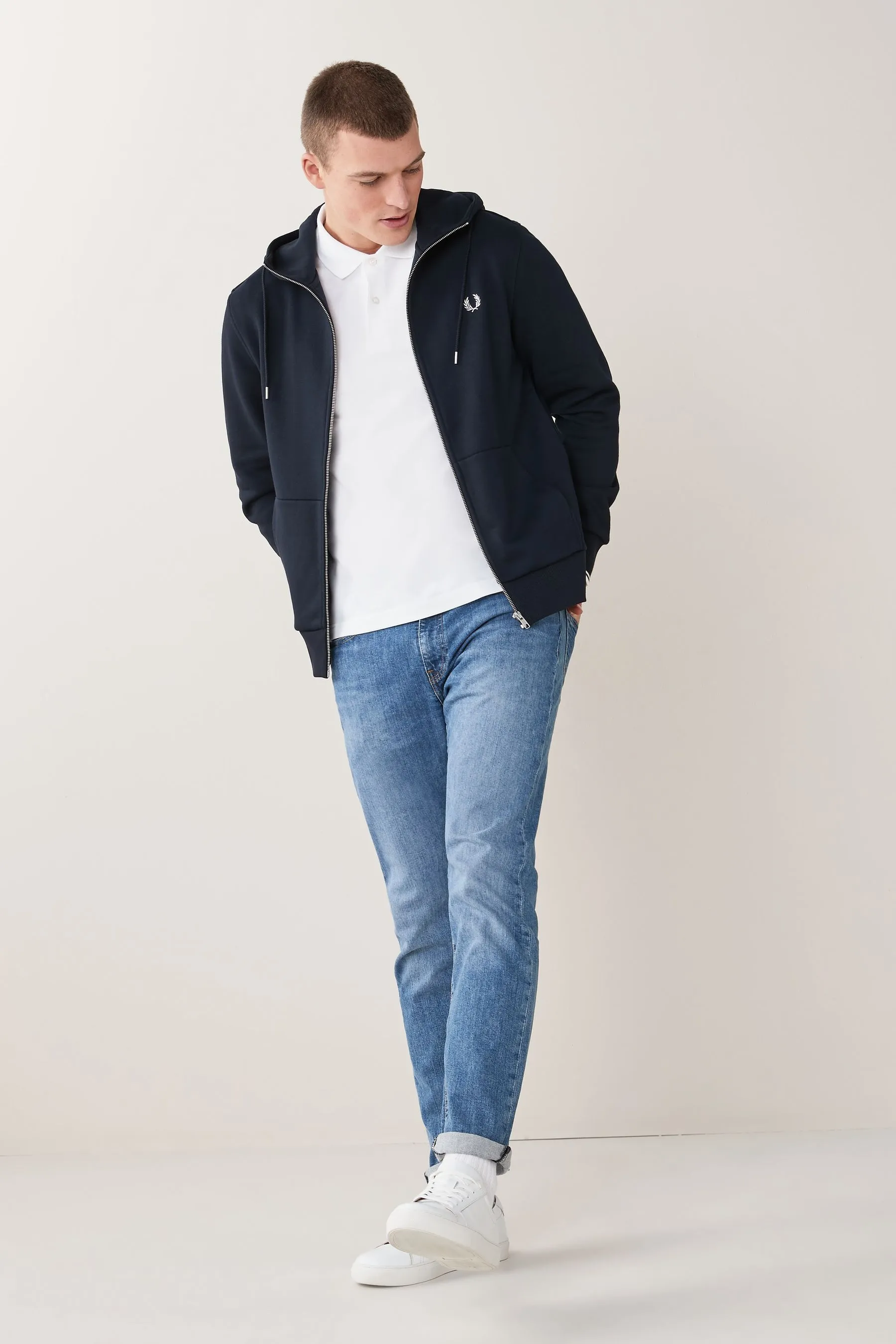 Fred Perry - Felpa con cappuccio e zip