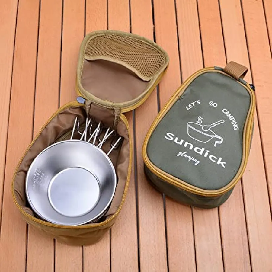 Frotox Stoccaggio per stoviglie portatile da viaggio borsa organizer per utensili da campeggio ciotola borsa picnic ciotola bors