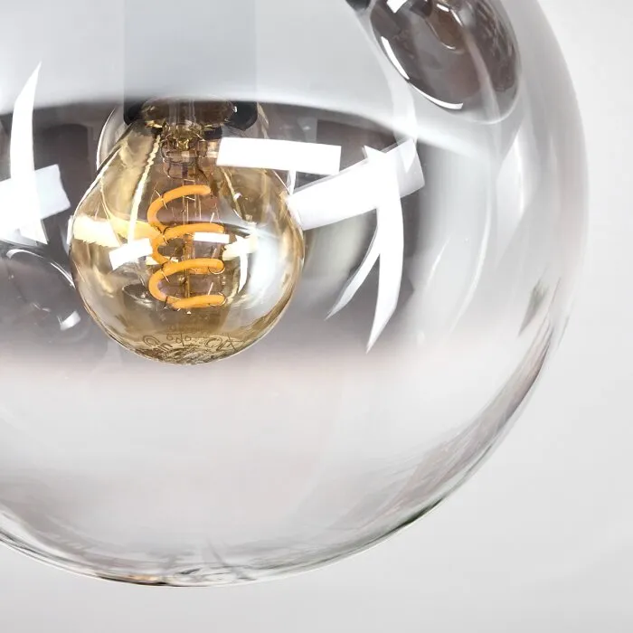 Gastor Plafoniera, Lampada a sfera Chiaro, Grigio fumo, 3-Luci