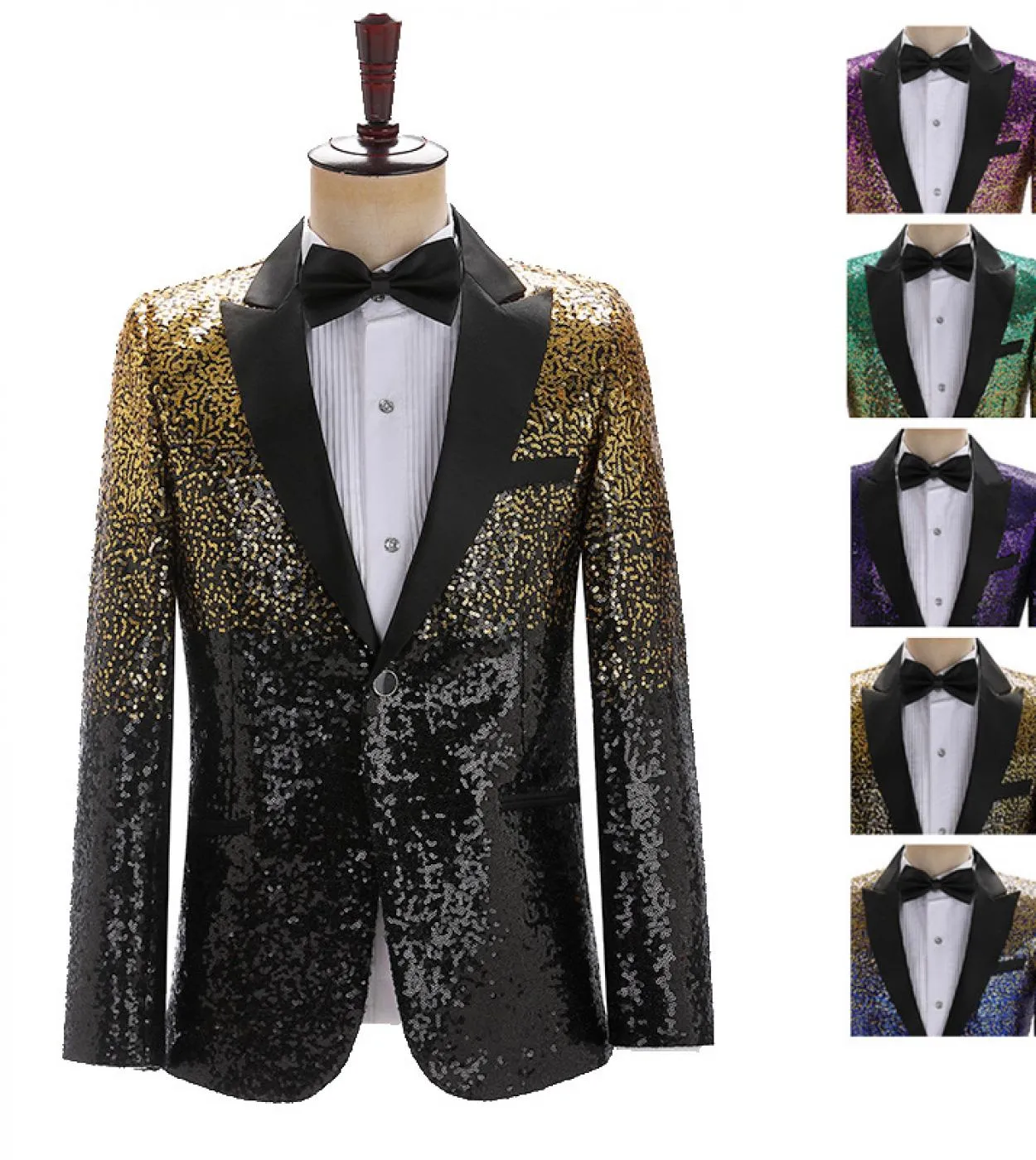 Giacca con paillettes da uomo Blazer con paillettes da uomo Blazer verde Blazer da palcoscenico con paillettes Blazer da uomo