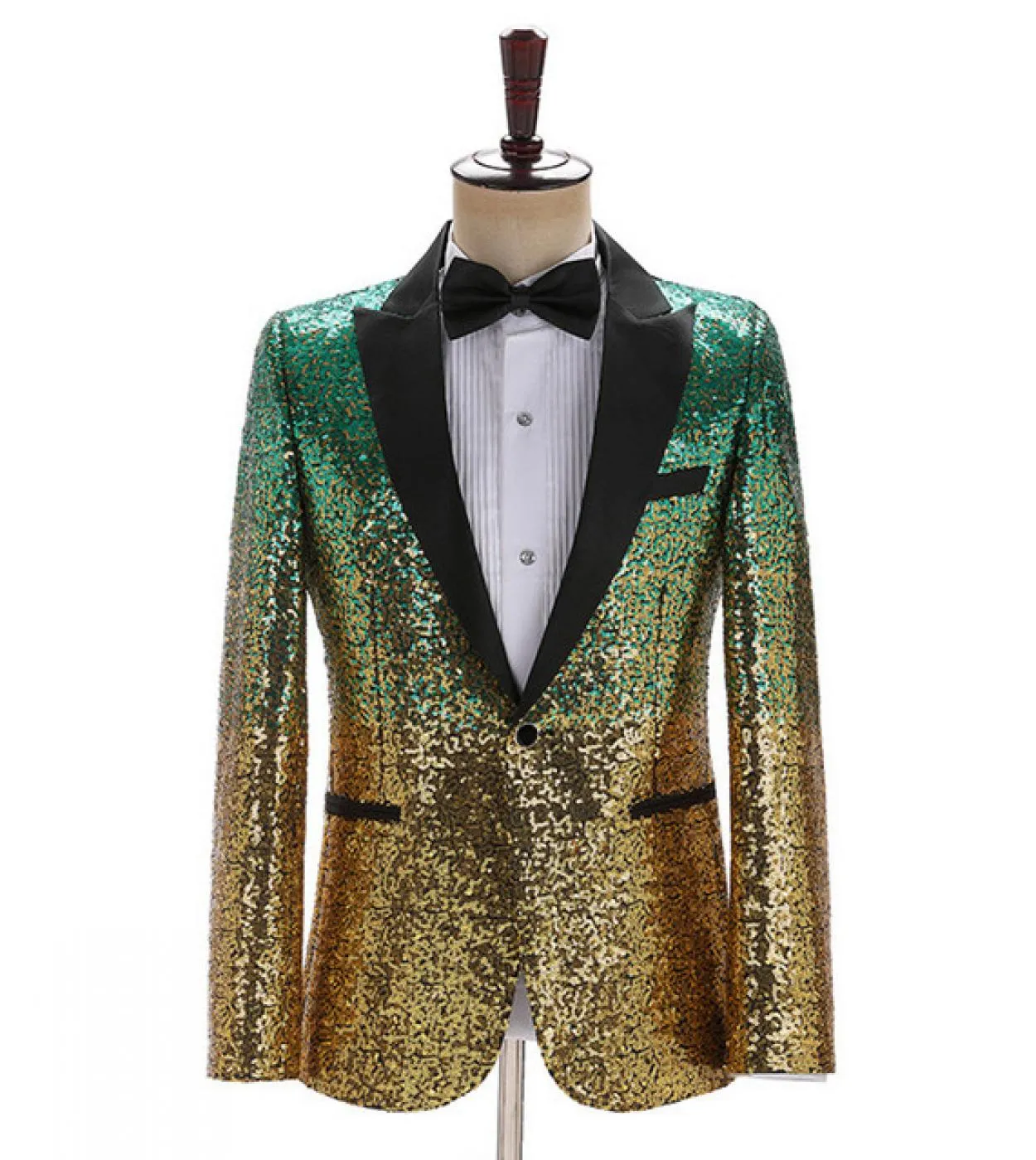 Giacca con paillettes da uomo Blazer con paillettes da uomo Blazer verde Blazer da palcoscenico con paillettes Blazer da uomo