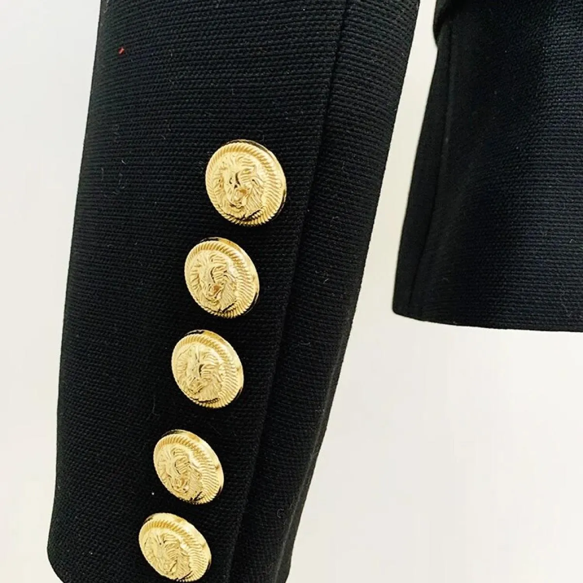 Giacca da donna firmata High Street 2022 Splendidi fiori con perline Appliques Doppio petto Bottoni di leone Blazer Blazer