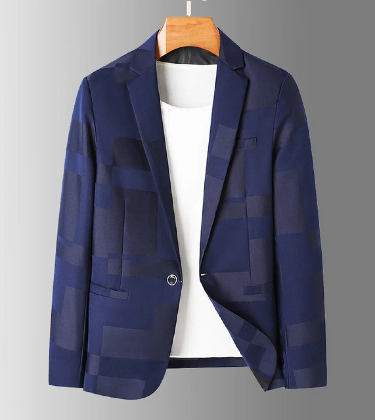 Giacca da uomo Giacca da giacca Blazer New Fashion Business Casual Slim Fit Abbigliamento da uomo alla moda bello Monopetto One