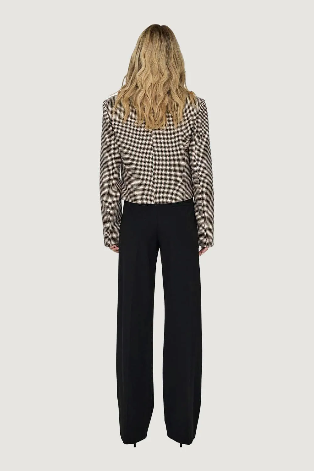 Giacca Only onladison l/s crop check blazer tlr Beige chiaro