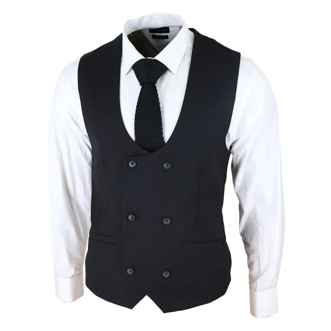 Gilet Formale da Uomo stile Doppiopetto Classico Elegante Matrimonio