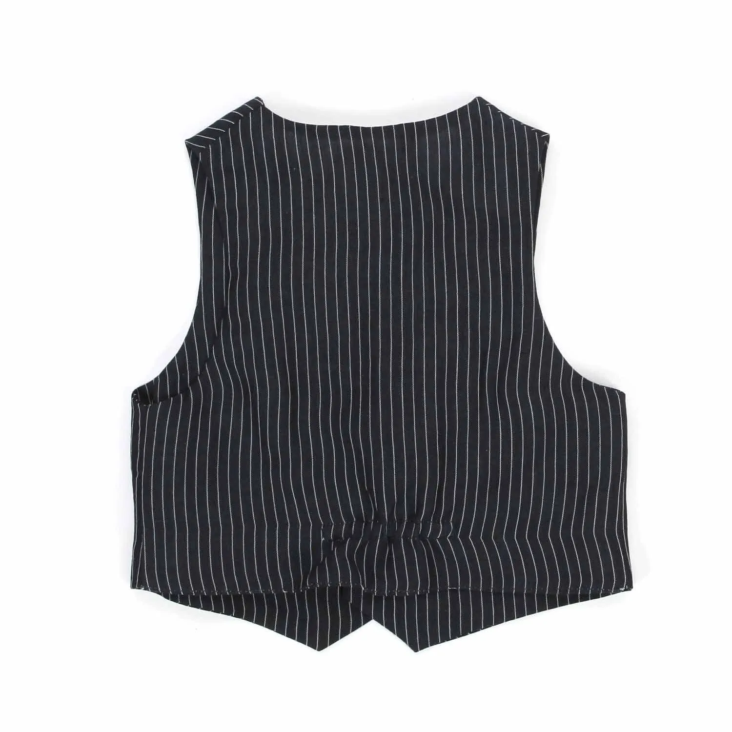Gilet Gessato Blu Bimbo E Neonato